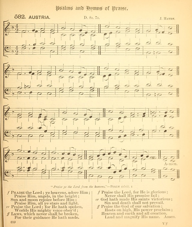 The Hymnal Companion to the Book of Common Prayer with accompanying tunes (3rd ed., rev. and enl.) page 689