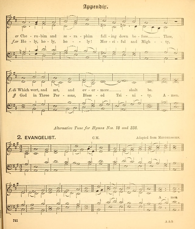 The Hymnal Companion to the Book of Common Prayer with accompanying tunes (3rd ed., rev. and enl.) page 721
