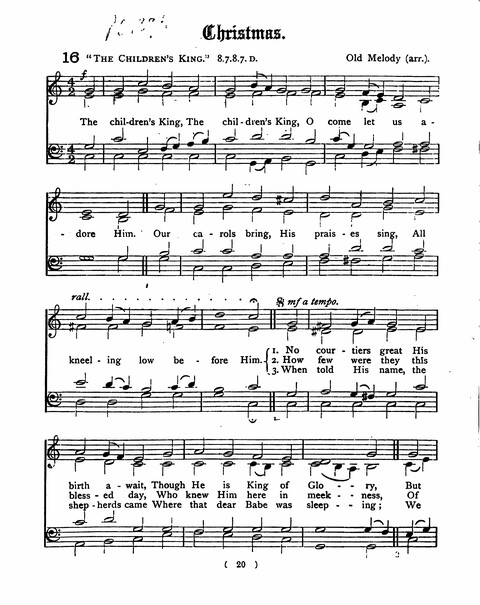 Hymns for the Children of the Church: with accompanying tunes page 20