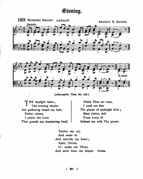 Hymns for the Children of the Church: with accompanying tunes page 231