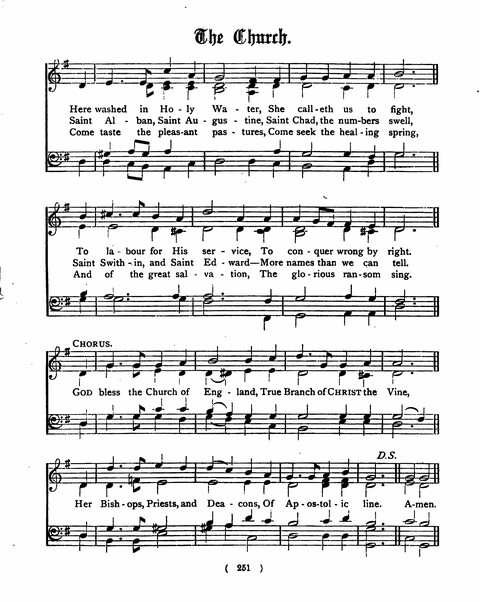Hymns for the Children of the Church: with accompanying tunes page 251