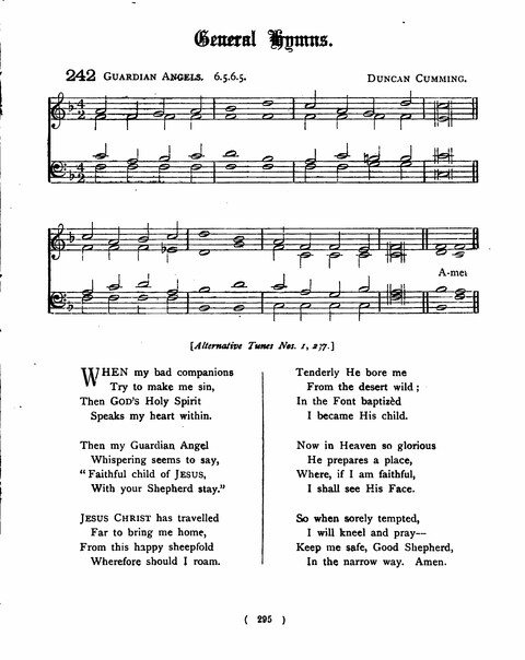 Hymns for the Children of the Church: with accompanying tunes page 295