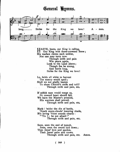 Hymns for the Children of the Church: with accompanying tunes page 349