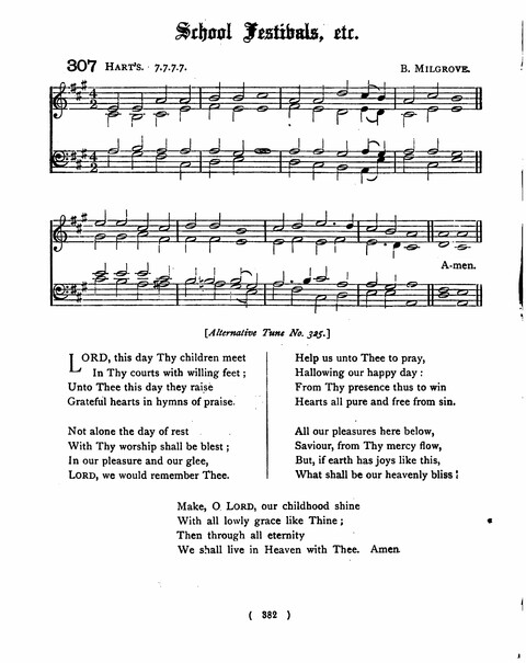Hymns for the Children of the Church: with accompanying tunes page 382