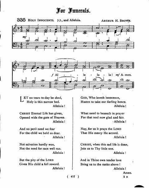 Hymns for the Children of the Church: with accompanying tunes page 417