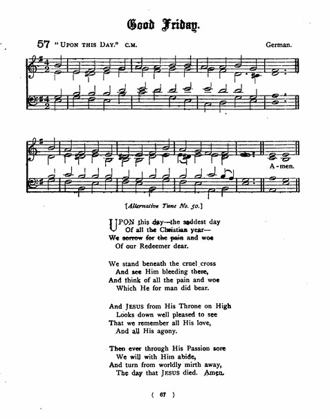 Hymns for the Children of the Church: with accompanying tunes page 67