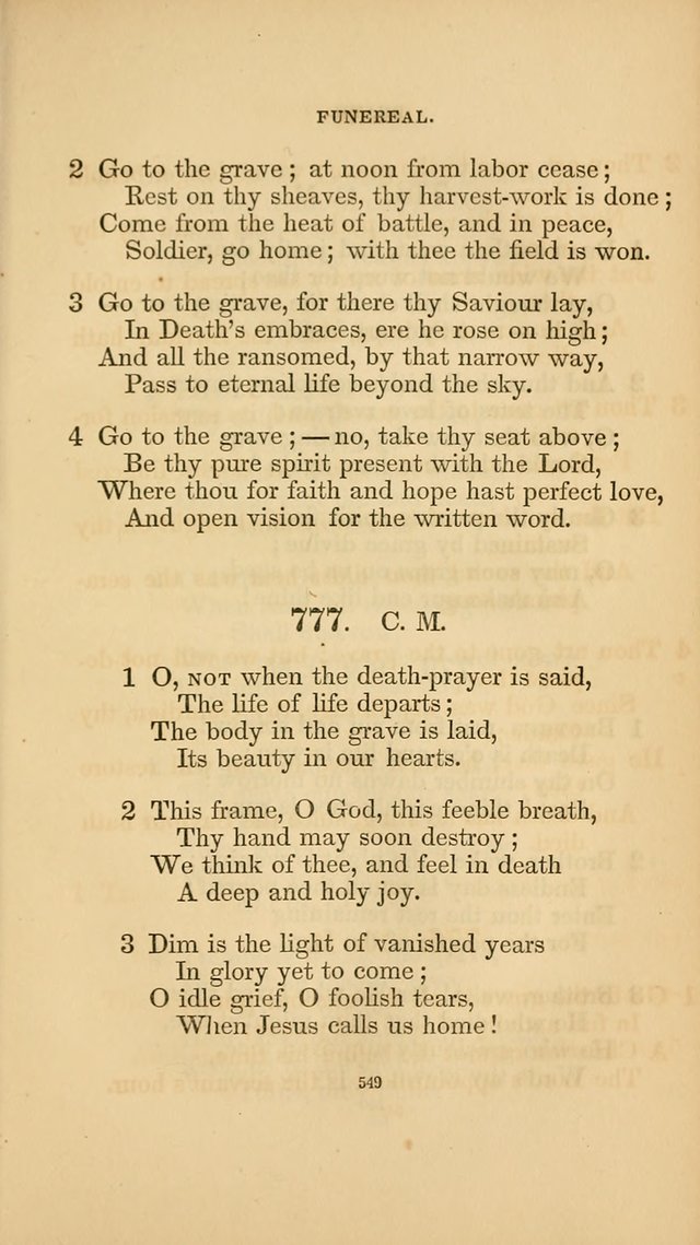 Hymns for the Church of Christ. (6th thousand) page 549