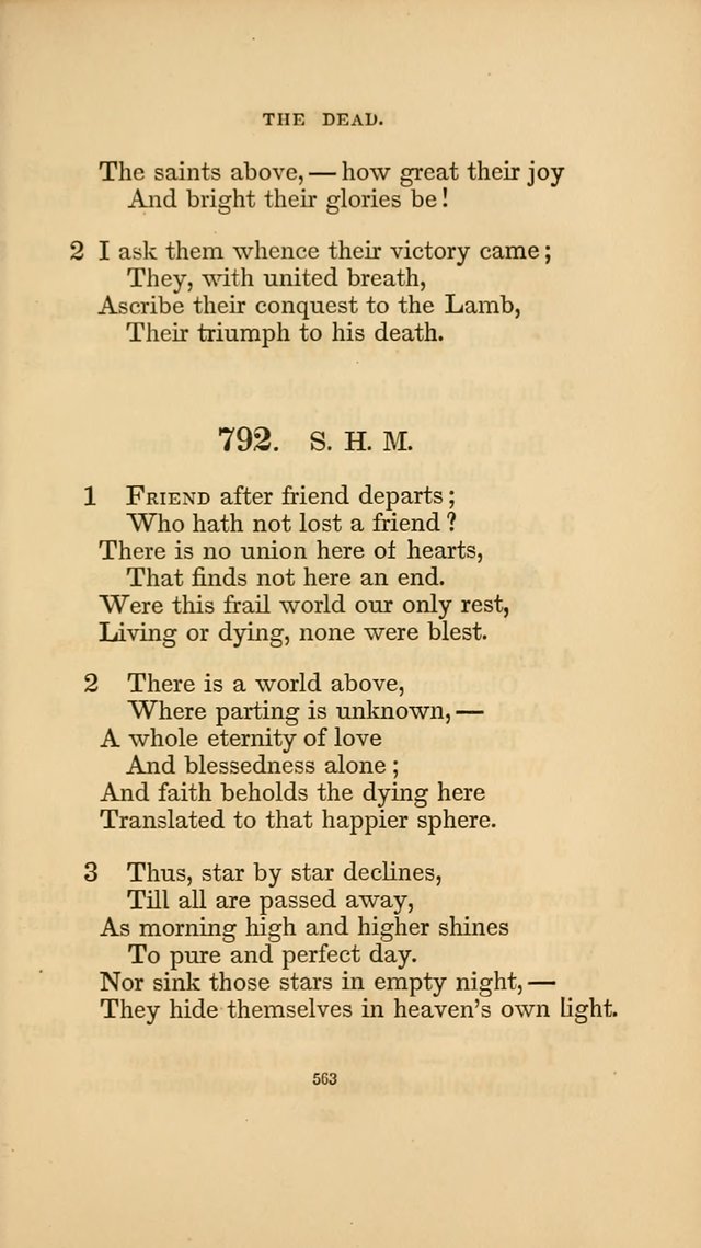 Hymns for the Church of Christ. (6th thousand) page 563