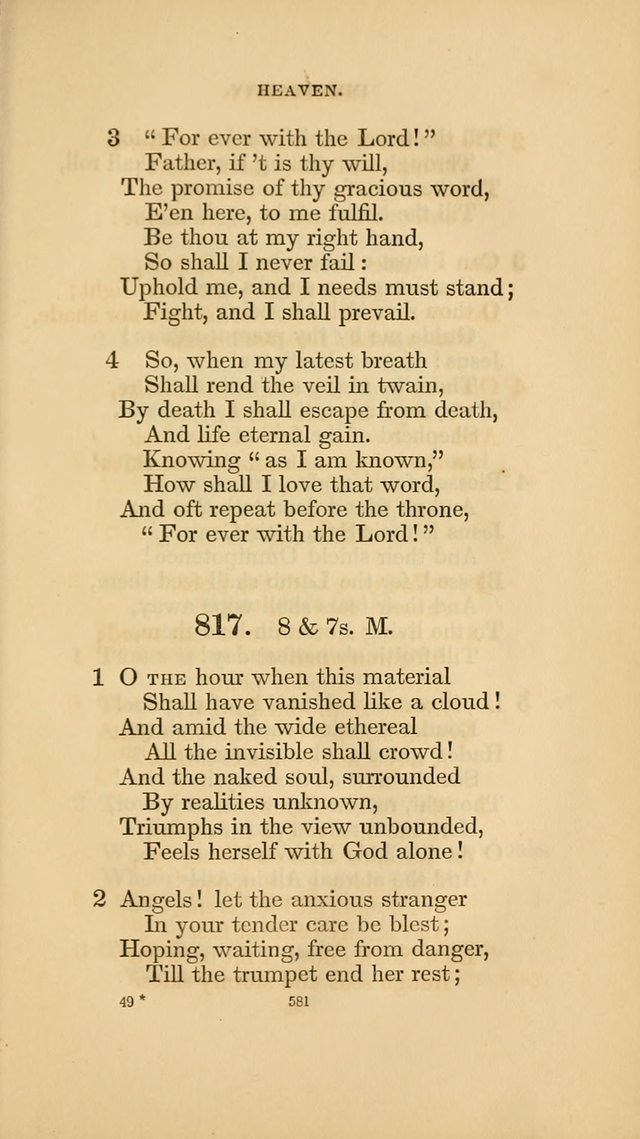 Hymns for the Church of Christ. (6th thousand) page 581