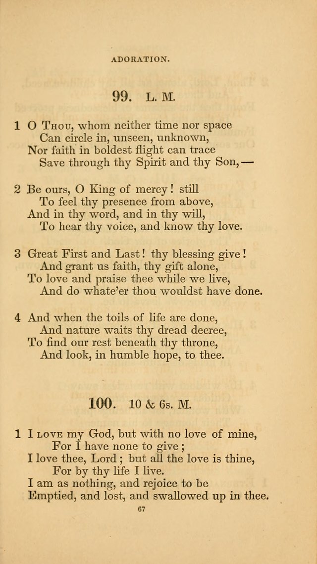 Hymns for the Church of Christ. (6th thousand) page 67