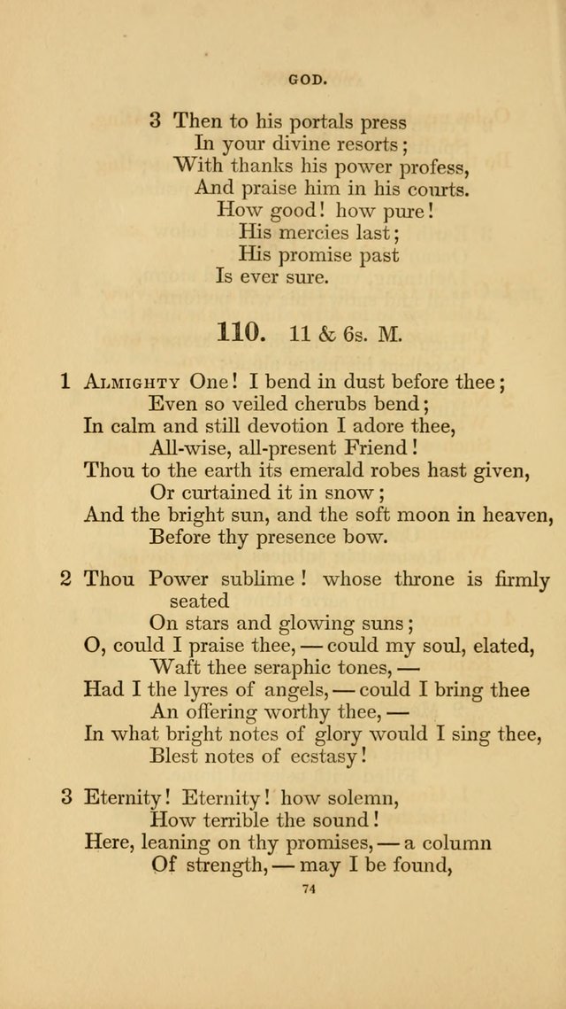 Hymns for the Church of Christ. (6th thousand) page 74