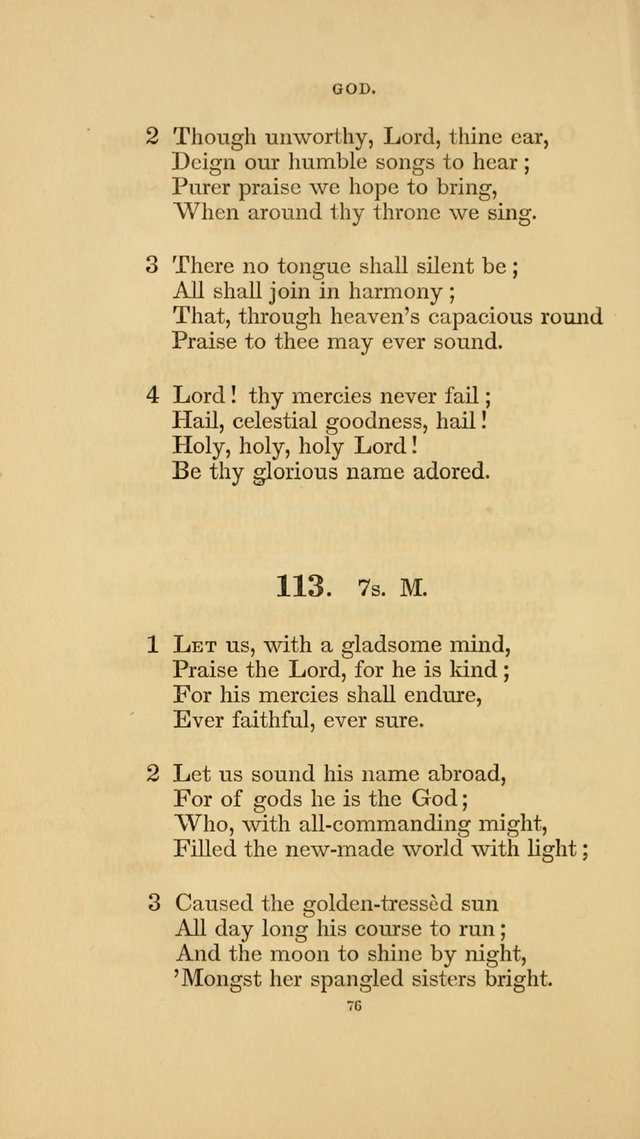 Hymns for the Church of Christ. (6th thousand) page 76