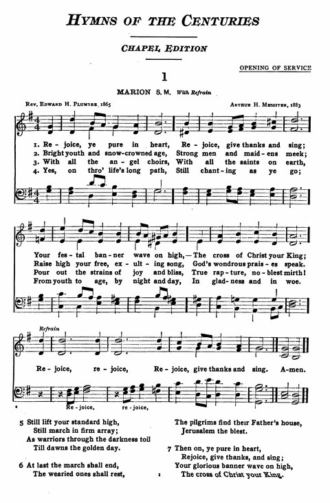 Hymns of the Centuries (Chapel Edition) page 1