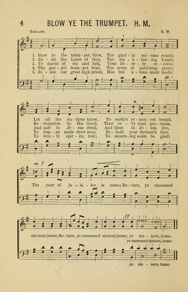 The Heavenly Choir: a collection of hymns and tunes for all occasions of worship, congregational, church, prayer, praise, choir, Sunday school, and social meeings page 4