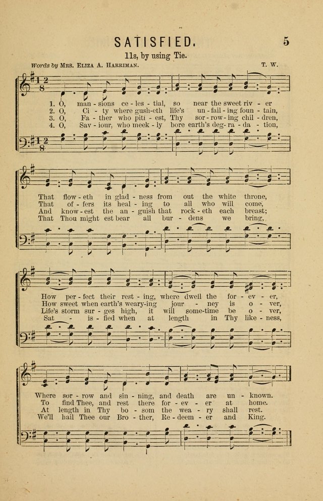 The Heavenly Choir: a collection of hymns and tunes for all occasions of worship, congregational, church, prayer, praise, choir, Sunday school, and social meeings page 5