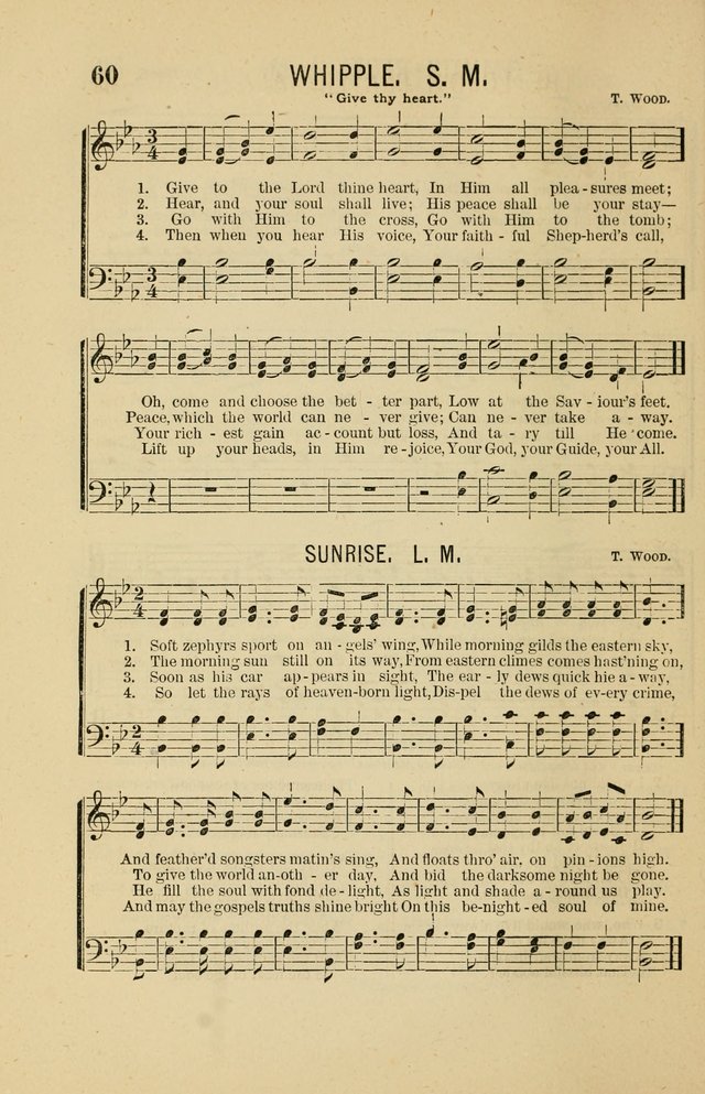 The Heavenly Choir: a collection of hymns and tunes for all occasions of worship, congregational, church, prayer, praise, choir, Sunday school, and social meeings page 60