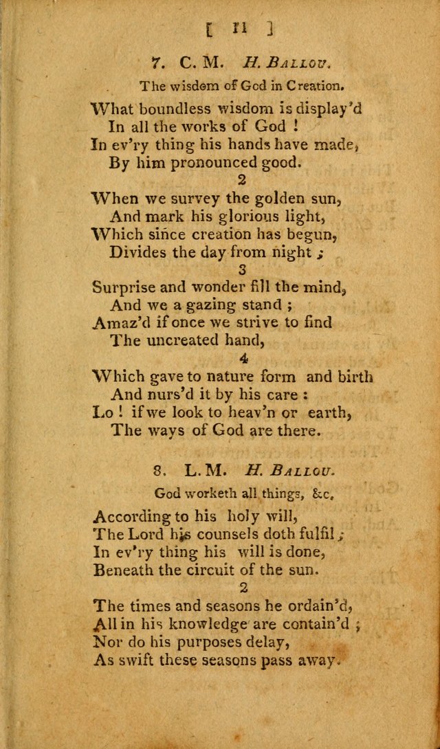 Hymns: composed by different authors, by order of the General Convention of Universalists of the New-England States and Others. Adapted to public and private devotion page 11
