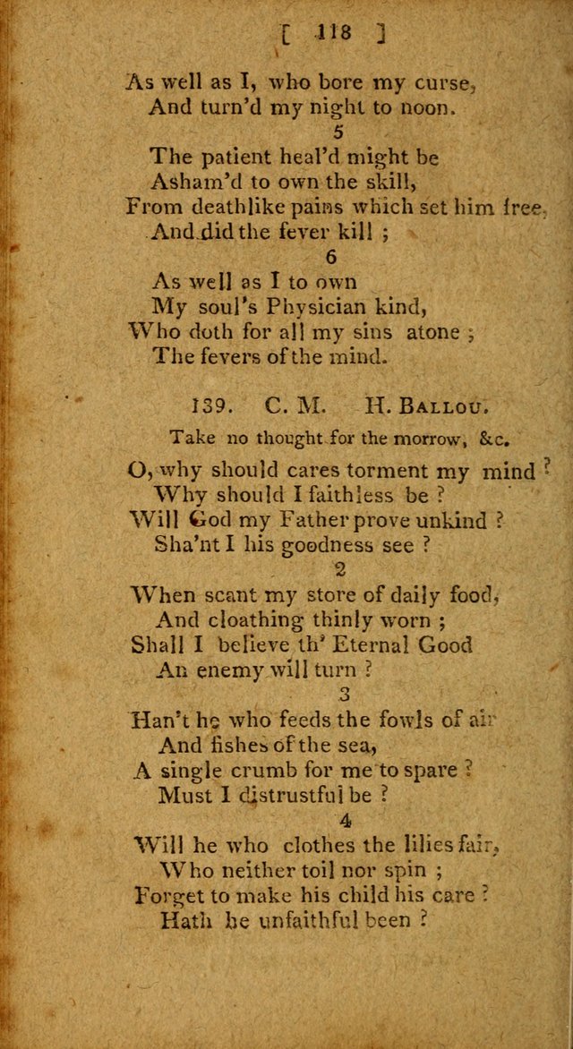 Hymns: composed by different authors, by order of the General Convention of Universalists of the New-England States and Others. Adapted to public and private devotion page 118