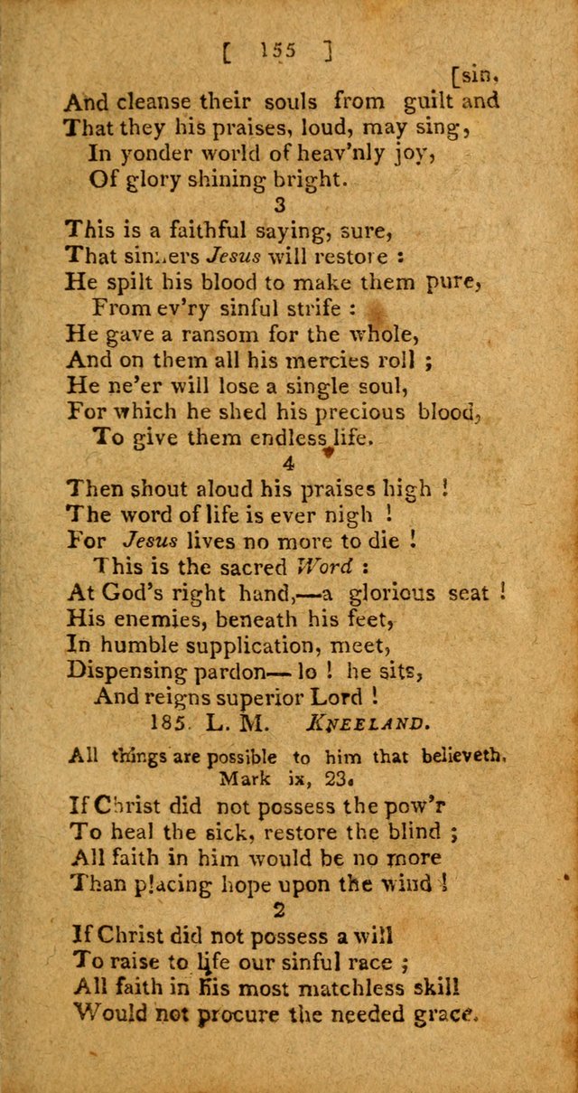 Hymns: composed by different authors, by order of the General Convention of Universalists of the New-England States and Others. Adapted to public and private devotion page 155