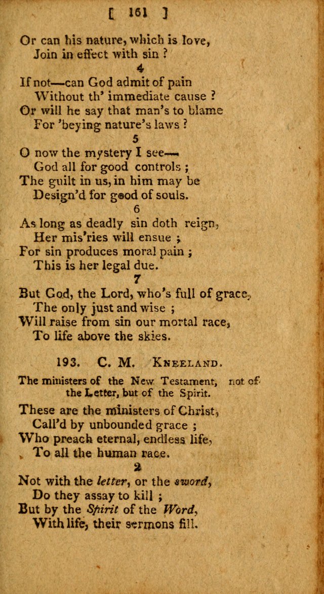 Hymns: composed by different authors, by order of the General Convention of Universalists of the New-England States and Others. Adapted to public and private devotion page 161