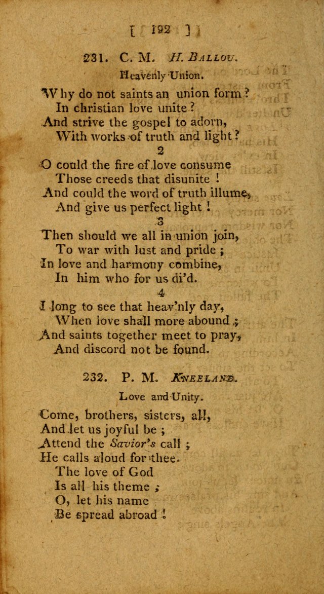 Hymns: composed by different authors, by order of the General Convention of Universalists of the New-England States and Others. Adapted to public and private devotion page 192