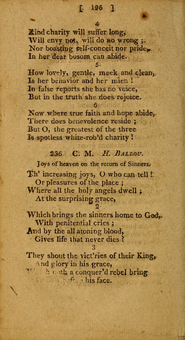 Hymns: composed by different authors, by order of the General Convention of Universalists of the New-England States and Others. Adapted to public and private devotion page 196
