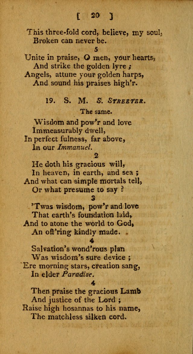 Hymns: composed by different authors, by order of the General Convention of Universalists of the New-England States and Others. Adapted to public and private devotion page 20