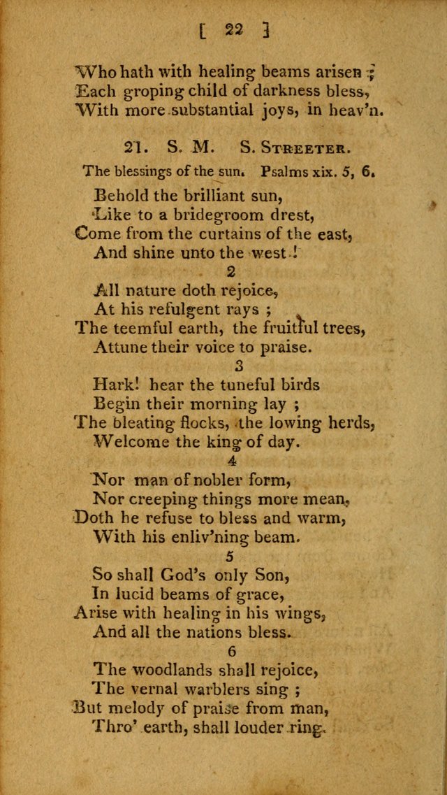 Hymns: composed by different authors, by order of the General Convention of Universalists of the New-England States and Others. Adapted to public and private devotion page 22