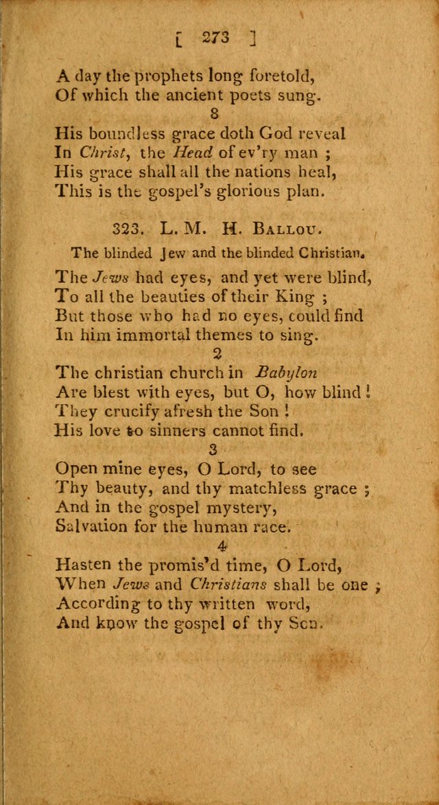 Hymns: composed by different authors, by order of the General Convention of Universalists of the New-England States and Others. Adapted to public and private devotion page 273