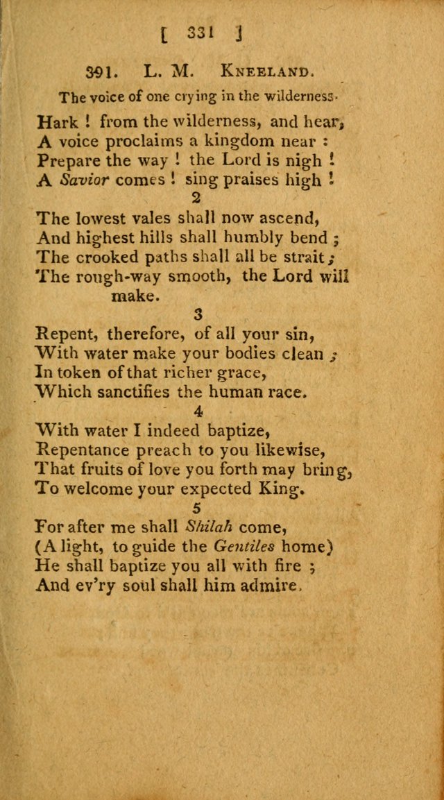 Hymns: composed by different authors, by order of the General Convention of Universalists of the New-England States and Others. Adapted to public and private devotion page 331
