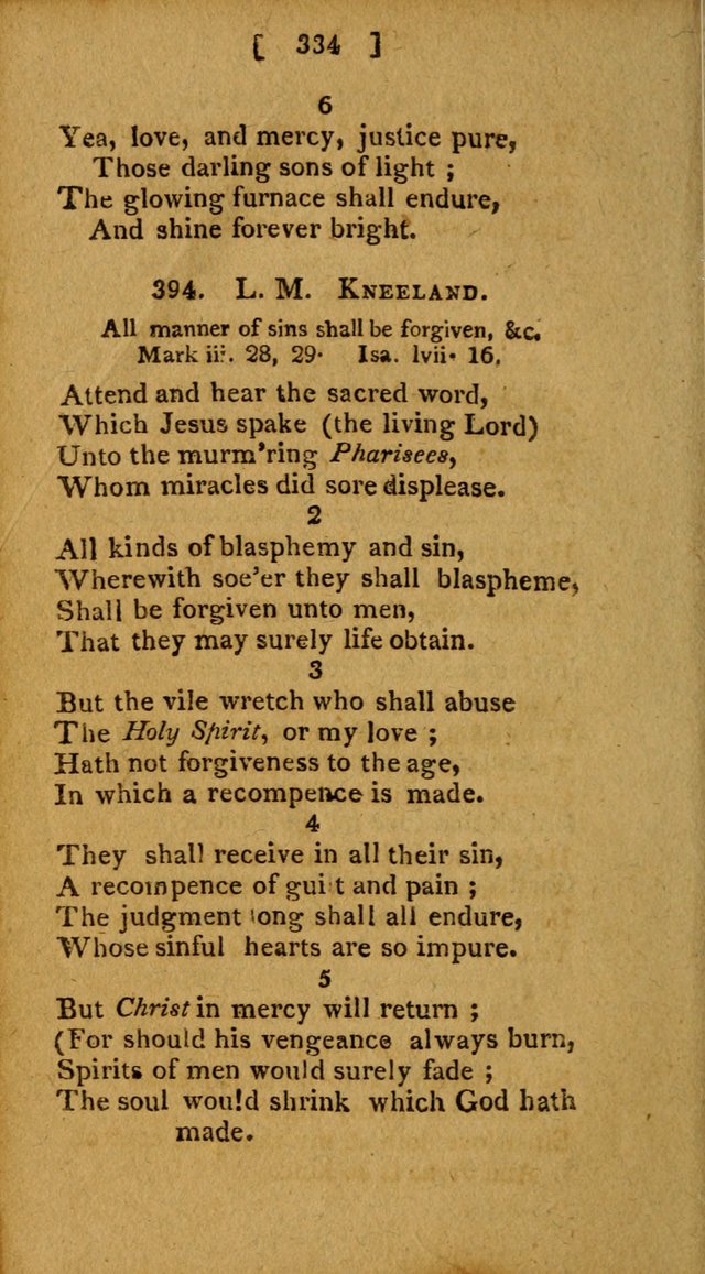 Hymns: composed by different authors, by order of the General Convention of Universalists of the New-England States and Others. Adapted to public and private devotion page 334