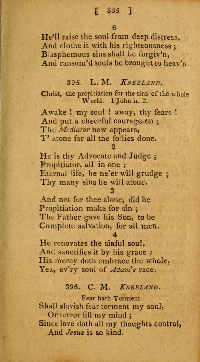 Hymns: composed by different authors, by order of the General Convention of Universalists of the New-England States and Others. Adapted to public and private devotion page 335