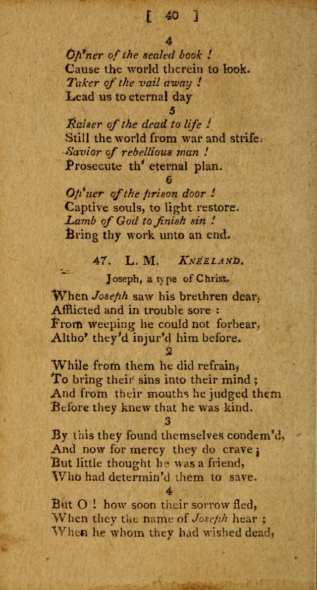 Hymns: composed by different authors, by order of the General Convention of Universalists of the New-England States and Others. Adapted to public and private devotion page 40