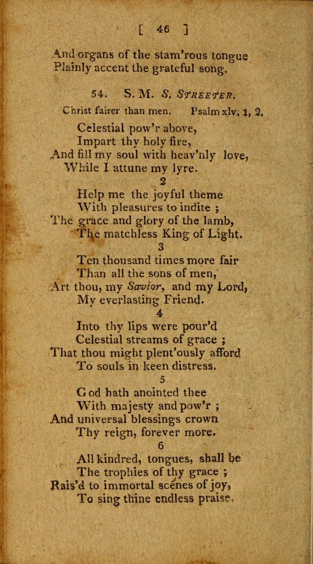 Hymns: composed by different authors, by order of the General Convention of Universalists of the New-England States and Others. Adapted to public and private devotion page 46