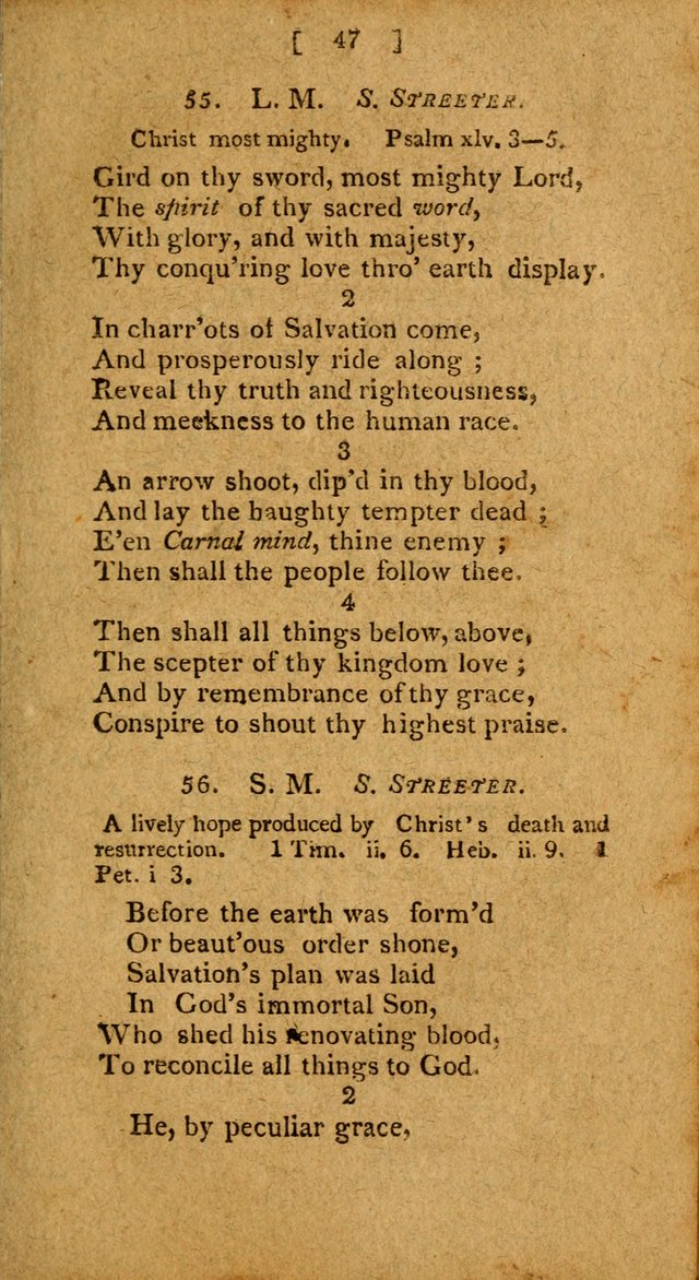 Hymns: composed by different authors, by order of the General Convention of Universalists of the New-England States and Others. Adapted to public and private devotion page 47