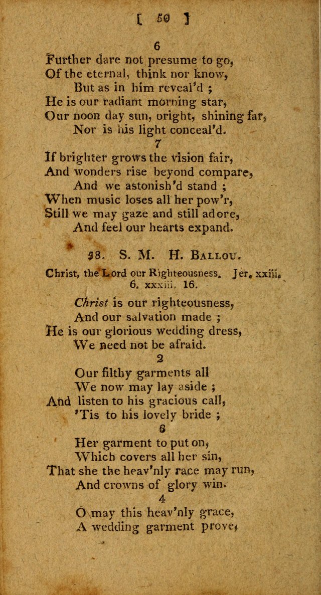 Hymns: composed by different authors, by order of the General Convention of Universalists of the New-England States and Others. Adapted to public and private devotion page 50