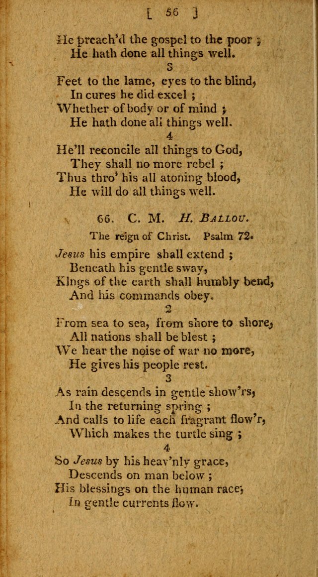 Hymns: composed by different authors, by order of the General Convention of Universalists of the New-England States and Others. Adapted to public and private devotion page 56