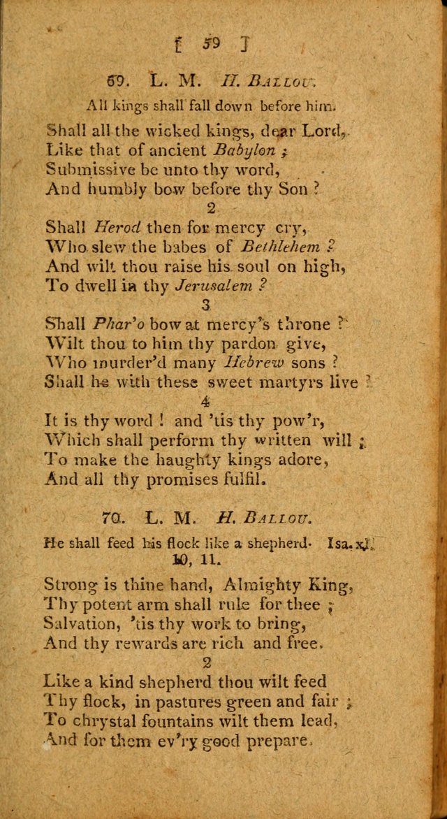 Hymns: composed by different authors, by order of the General Convention of Universalists of the New-England States and Others. Adapted to public and private devotion page 59