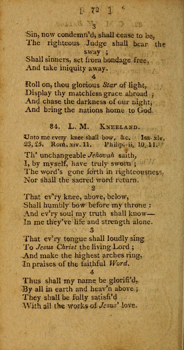 Hymns: composed by different authors, by order of the General Convention of Universalists of the New-England States and Others. Adapted to public and private devotion page 72