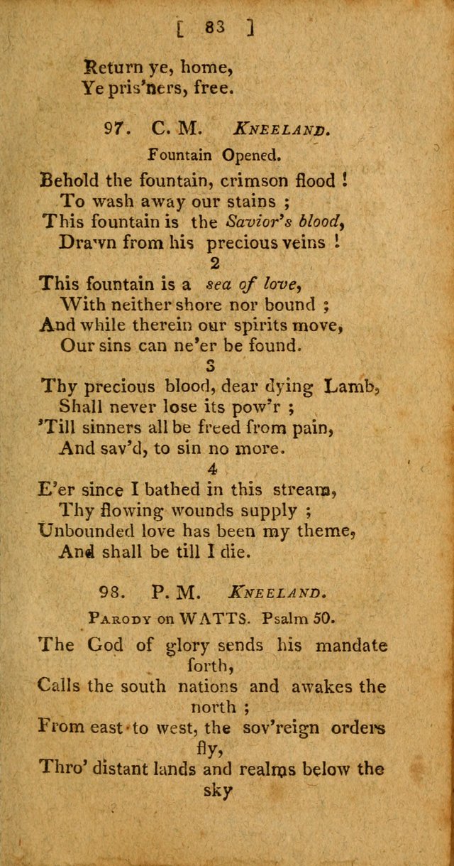 Hymns: composed by different authors, by order of the General Convention of Universalists of the New-England States and Others. Adapted to public and private devotion page 83