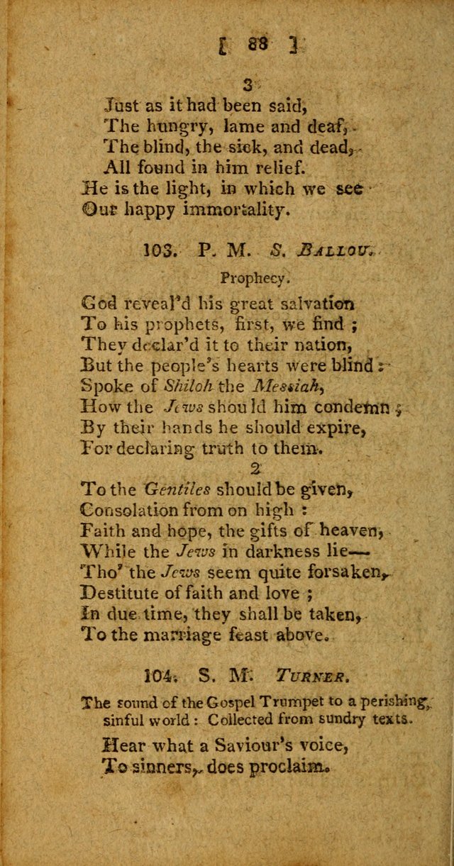 Hymns: composed by different authors, by order of the General Convention of Universalists of the New-England States and Others. Adapted to public and private devotion page 88