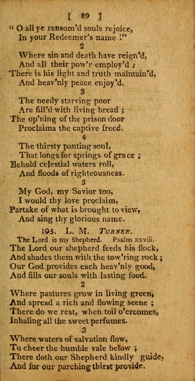 Hymns: composed by different authors, by order of the General Convention of Universalists of the New-England States and Others. Adapted to public and private devotion page 89