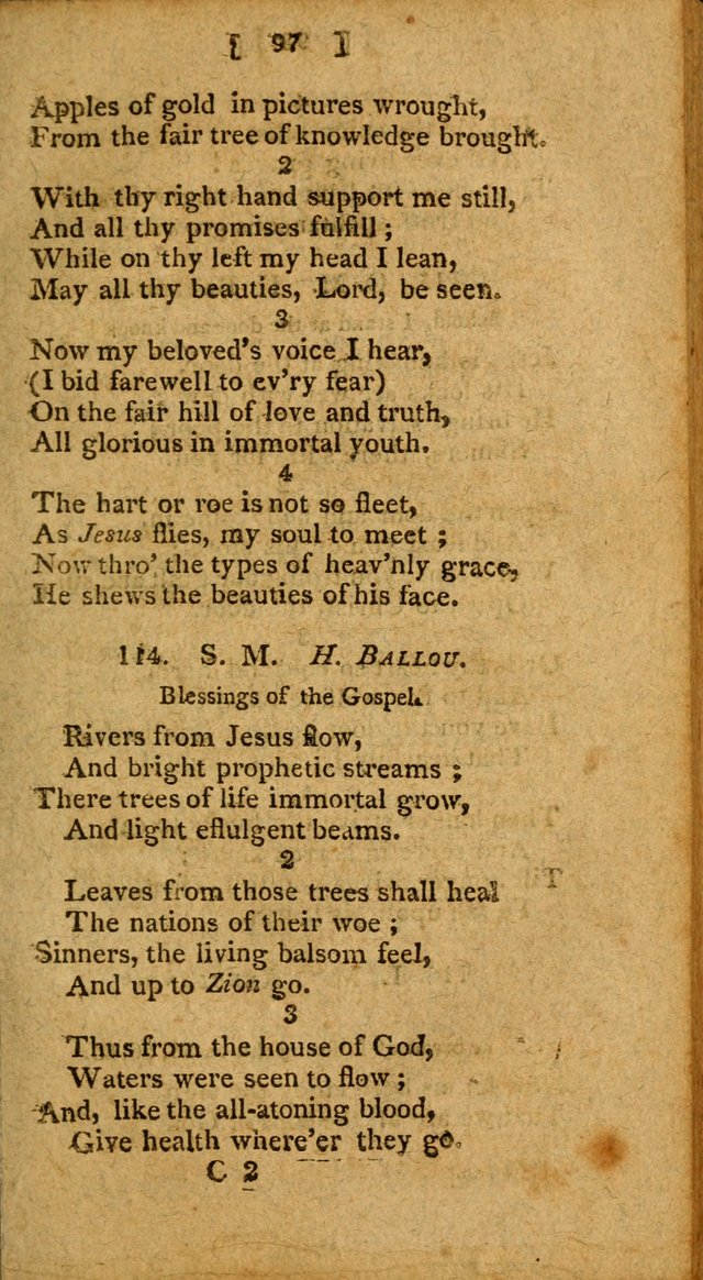 Hymns: composed by different authors, by order of the General Convention of Universalists of the New-England States and Others. Adapted to public and private devotion page 97