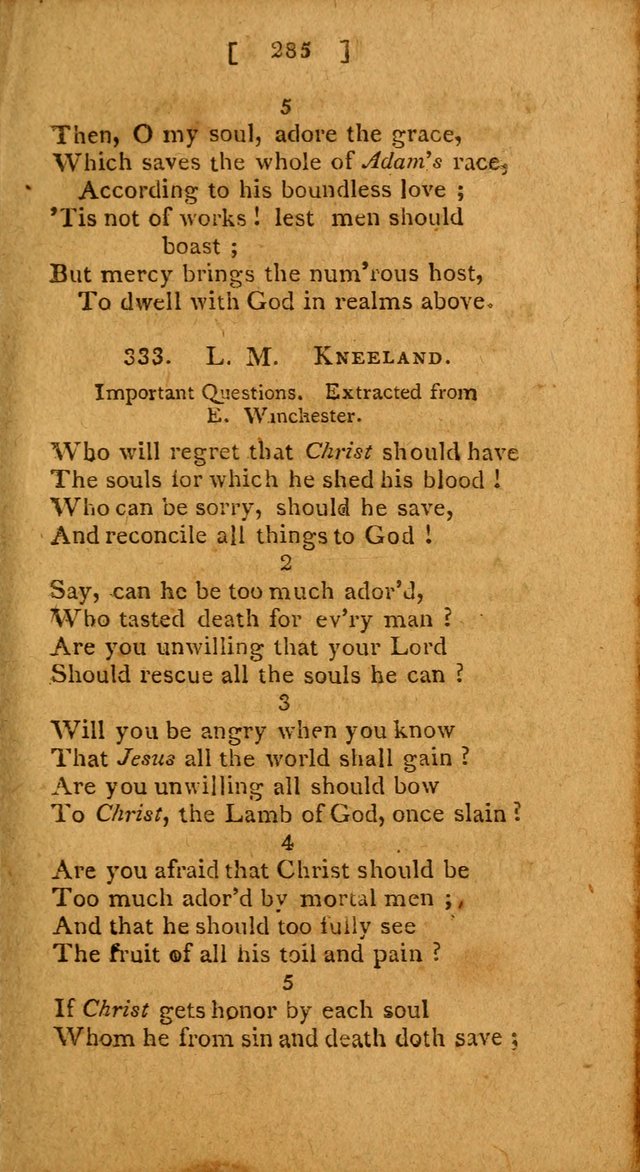 Hymns, Composed by Different Authors, at the Request of the General        Convention of Universalists. 2nd ed. page 285
