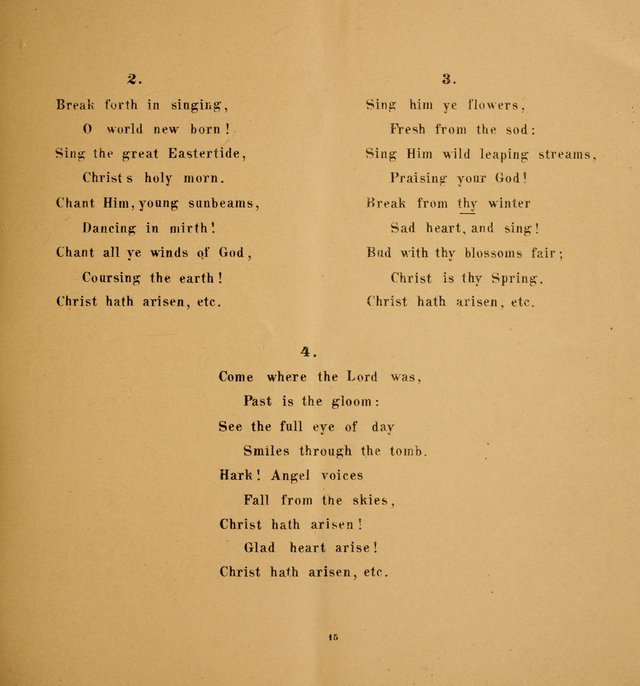 Hymns and Carols for Easter Day: (2nd ed.) page 15