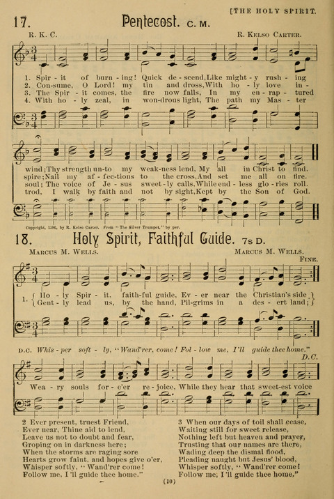 Hymns of the Christian Life: for the sanctuary, Sunday schools, prayer meetings, mission work and revival services page 10
