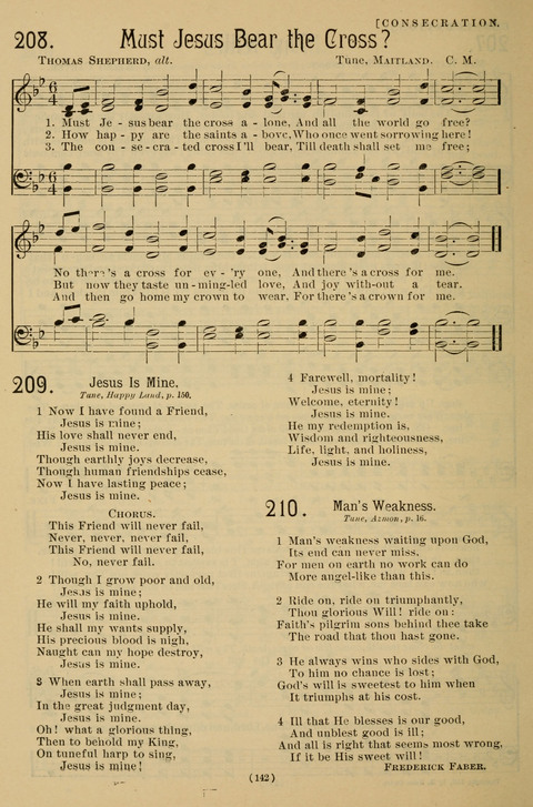 Hymns of the Christian Life: for the sanctuary, Sunday schools, prayer meetings, mission work and revival services page 142