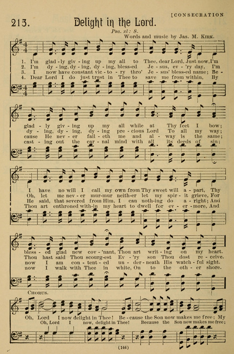 Hymns of the Christian Life: for the sanctuary, Sunday schools, prayer meetings, mission work and revival services page 144