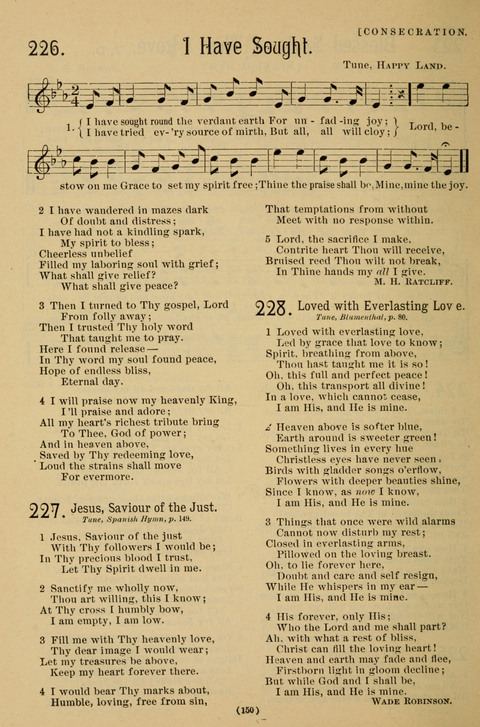 Hymns of the Christian Life: for the sanctuary, Sunday schools, prayer meetings, mission work and revival services page 150