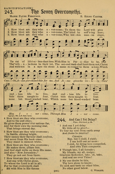 Hymns of the Christian Life: for the sanctuary, Sunday schools, prayer meetings, mission work and revival services page 161